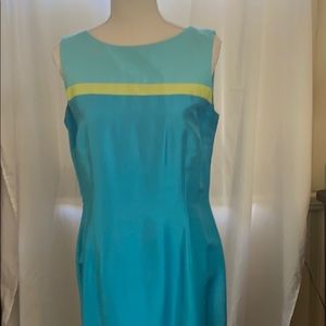 Talbots two piece linen dress and matching sweater